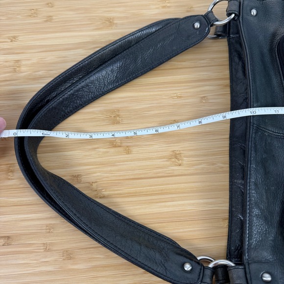 VTG! Osgoode Marley Feel The Difference Black Leather Hobo Shoulder Bag Purse - Picture 11 of 16